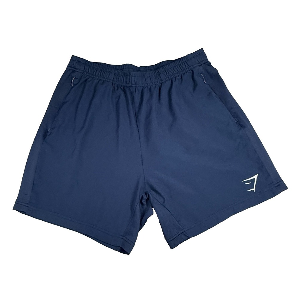 Gymshark Shorts Mens Small Navy Blue Training Gym Athletic Performance Stretch